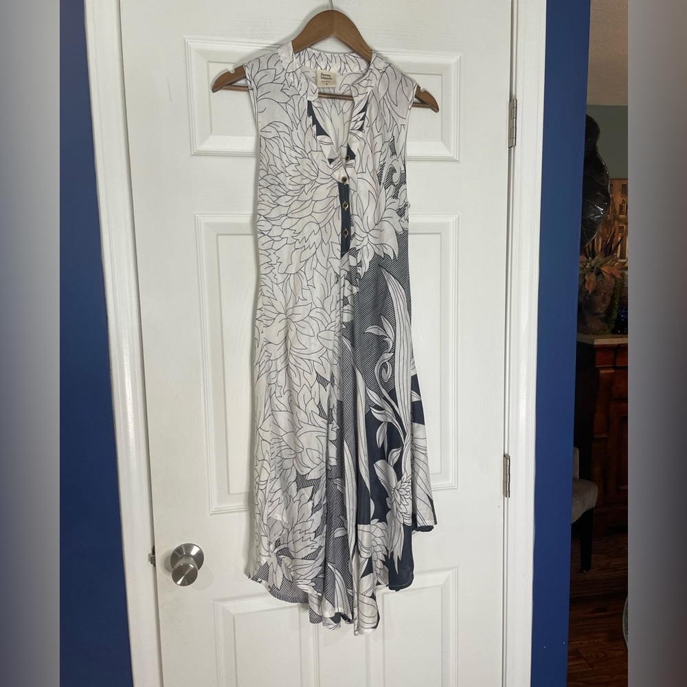 SEVEN ISLANDS NY sleeveless cotton handkerchief hem dress - Small